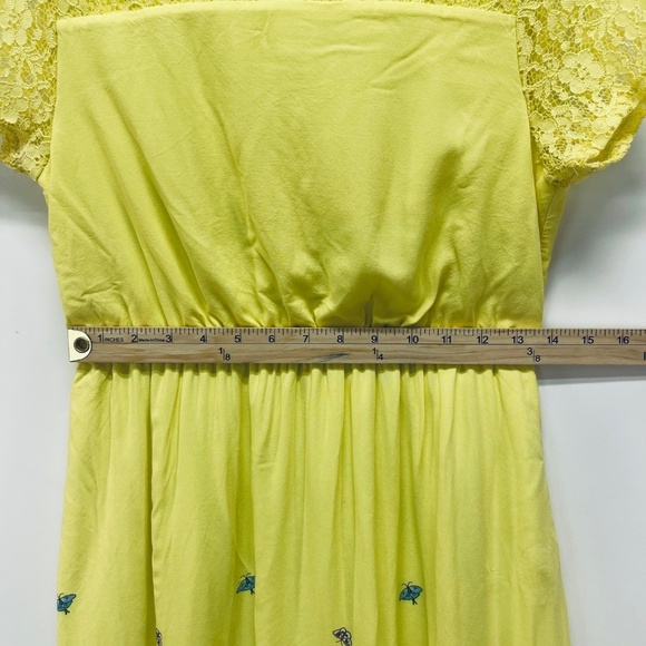 So Women’s Casual Short SunDress Floral Yellow Size XL - Picture 4 of 11